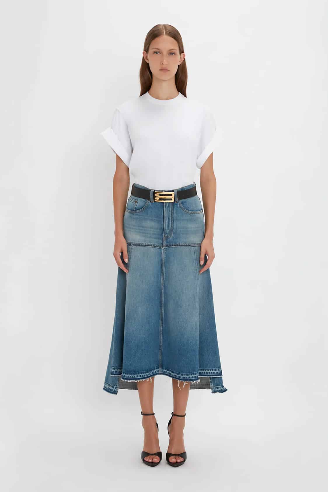 Floor-Length Knitted Skirt