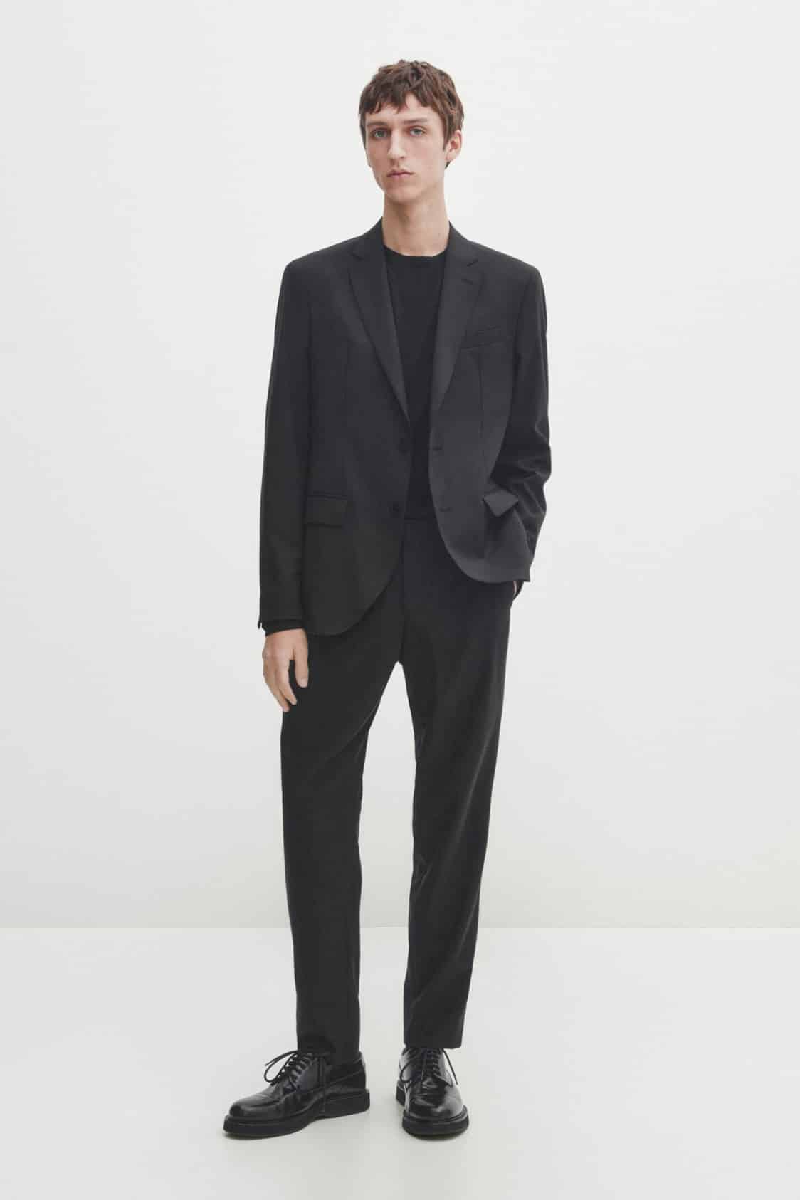 Suit blazer in 100% stretch wool